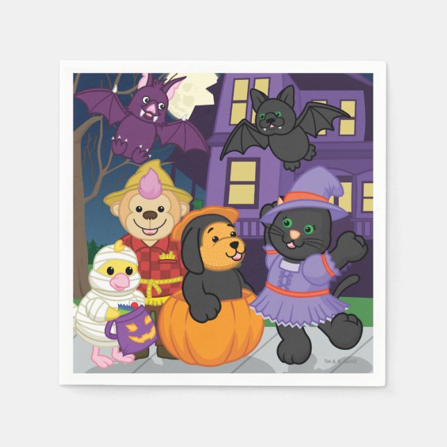 Serviette En Papier Webkinz Halloween Trick ou Treat (Devant)