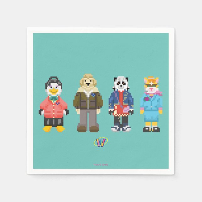 Serviette En Papier Webkinz Pixel Hôtes (Devant)