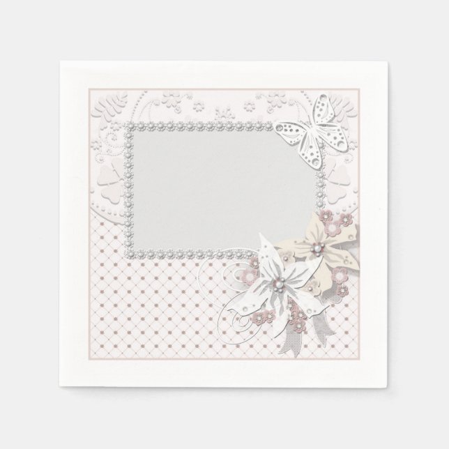 Serviette En Papier Wedding bouquet (Devant)