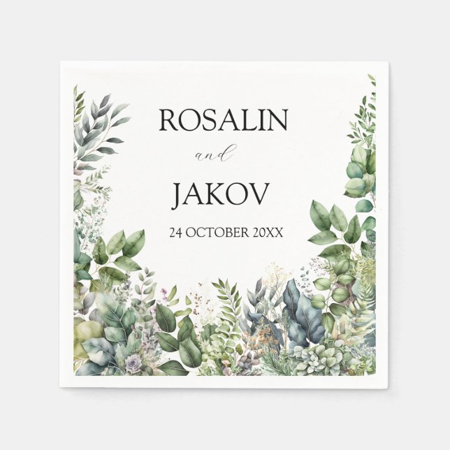 Serviette En Papier  Wedding Napkins (Devant)