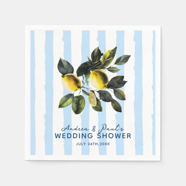 Serviette En Papier Wedding shower citron italien (Devant)