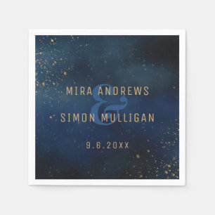 Serviette En Papier Wedding shower Galaxy d'or