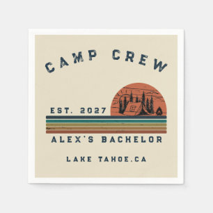 Serviette En Papier Week-end de camping personnalisé pour enterrement