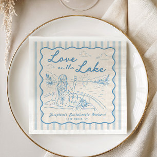 Serviette En Papier Week-end de célibataire au bord du lac pour la fêt