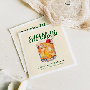 Serviette En Papier Week-end de célibataire au cocktail Old Fashioned