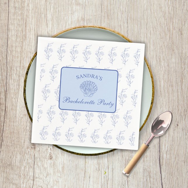 Serviette En Papier Week-end de célibataire de Coastal Grandma sur la  (Coastal Grandma Beach Bach Bachelorette Weekend Napkins)