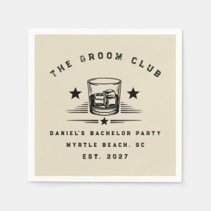 Serviette En Papier Week-end de fête de bachelor personnalisé sur le t