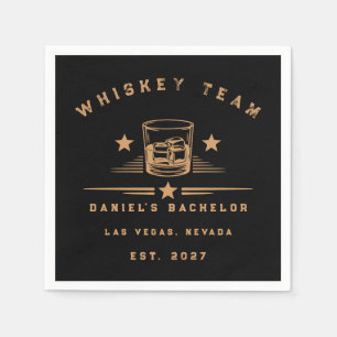 Serviette En Papier Week-end de fête de bachelor sur le thème du whisk