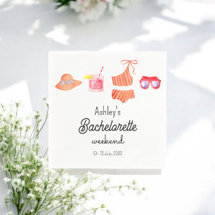 Serviette en papier Week-end de plage en bikini po