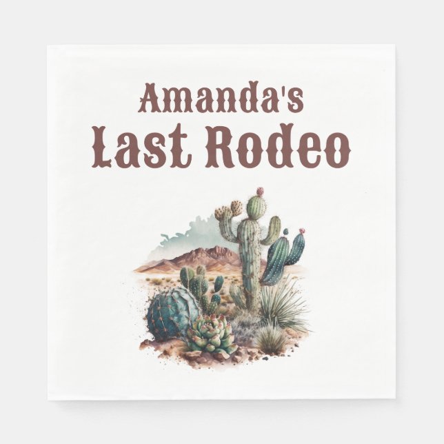 Serviette En Papier Week-end d'enterrement de Desert Last Rodeo Scotts (Devant)