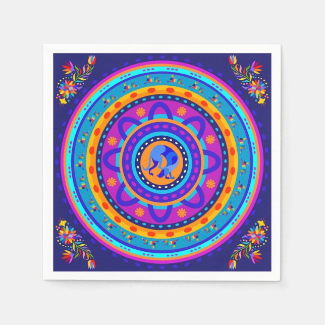 Serviette En Papier Weimaraner & Bunnies (Devant)