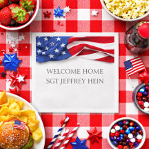 Welcome Home USA Flag Military Party