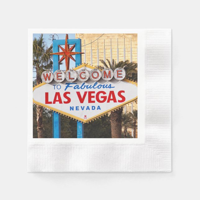 Serviette En Papier Welcome to Las Vegas Paper Napkins (Devant)