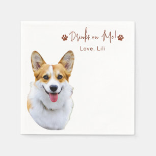 Serviette En Papier Welsh Corgi Chien Boissons Personnalisées Sur Moi