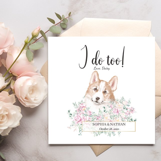Serviette En Papier Welsh Corgi Chien Mariage Cocktail Napkins (Créateur téléchargé)
