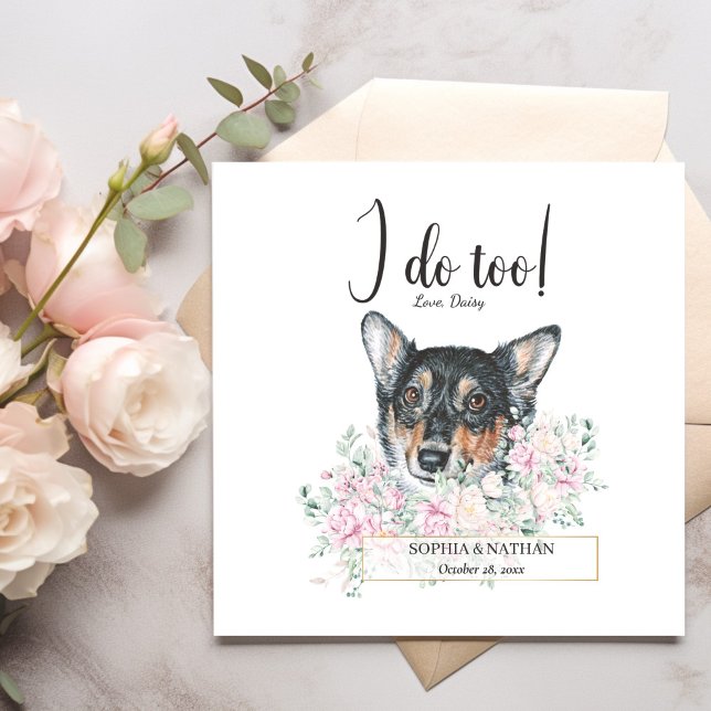 Serviette En Papier Welsh Corgi Chien Mariage Cocktail Napkins (Créateur téléchargé)