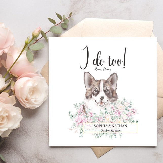 Serviette En Papier Welsh Corgi Chien Mariage Cocktail Napkins (Créateur téléchargé)