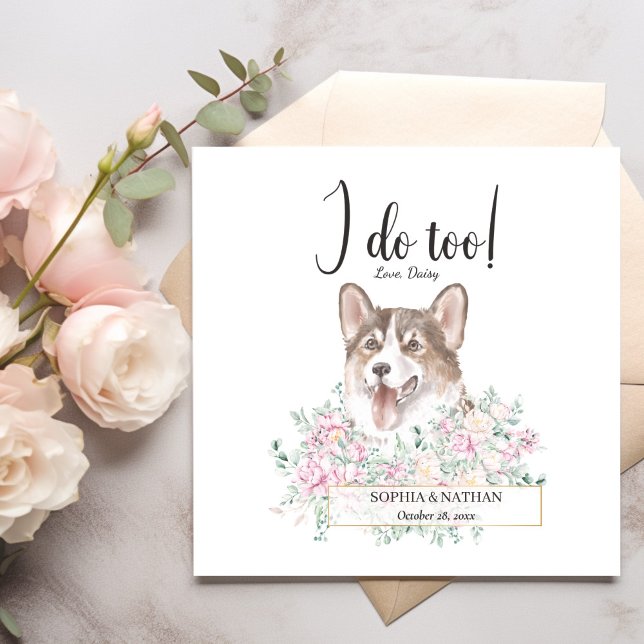 Serviette En Papier Welsh Corgi Chien Mariage Cocktail Napkins (Créateur téléchargé)