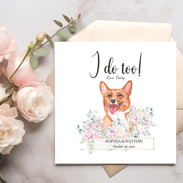 Serviette En Papier Welsh Corgi Chien Mariage Cocktail Napkins (Créateur téléchargé)