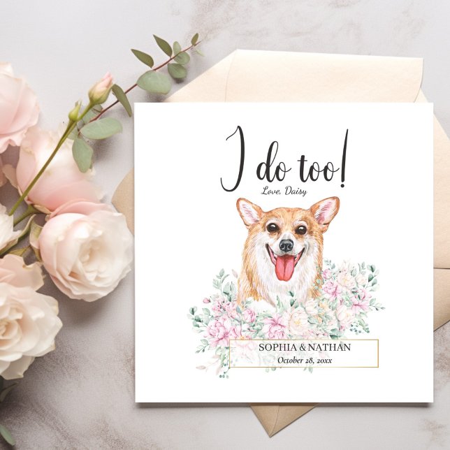Serviette En Papier Welsh Corgi Chien Mariage Cocktail Napkins (Créateur téléchargé)