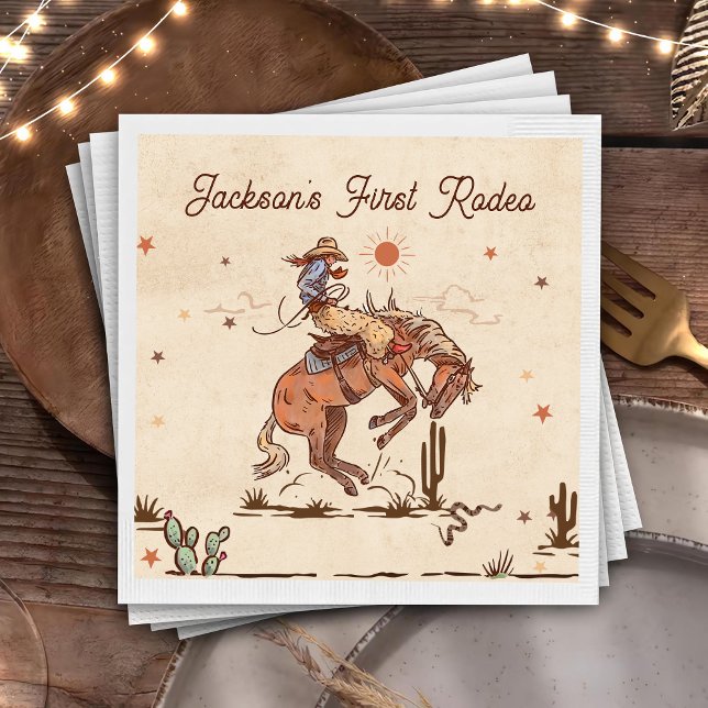 Serviette En Papier Western Country Rodeo Cowboy Plaques papier d'anni (Créateur téléchargé)