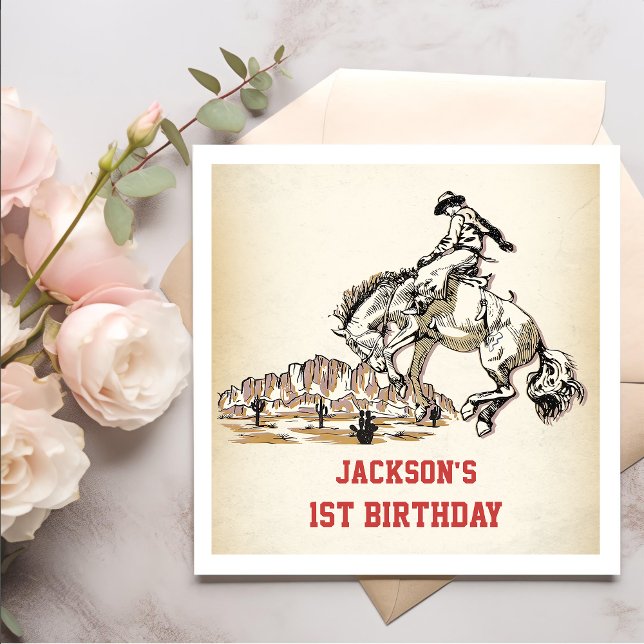 Serviette En Papier Western Cowboy Anniversaire de fête Napkins (Créateur téléchargé)