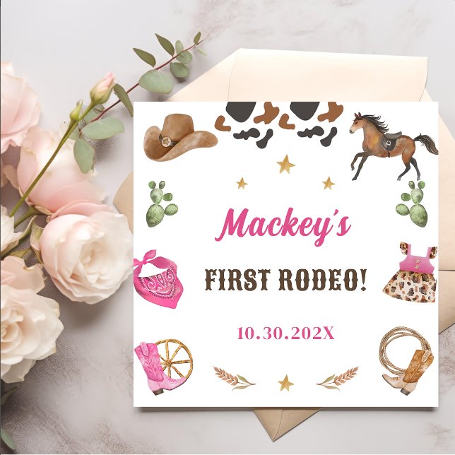 Serviette En Papier Western Cowboy fête d'anniversaire (Créateur téléchargé)