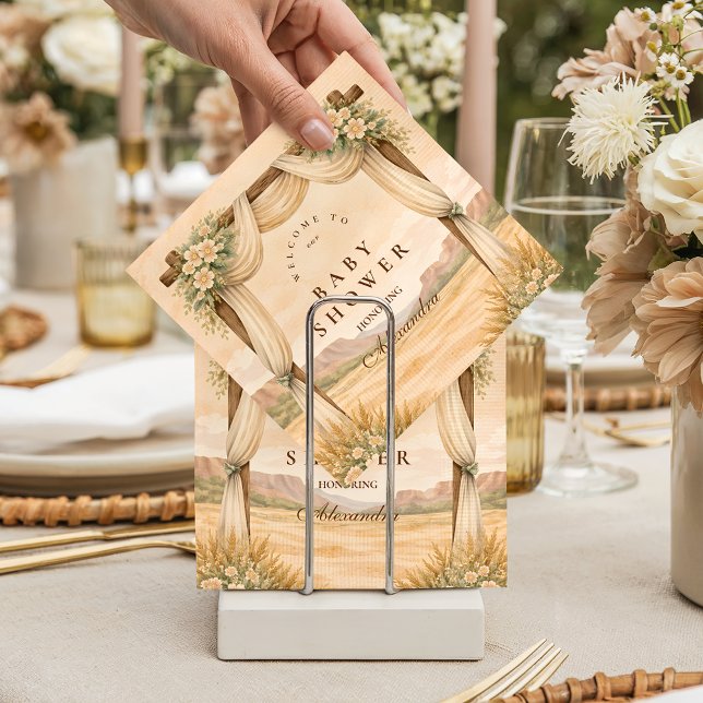 Serviette En Papier Western Desert Floral Arch Baby Shower (Créateur téléchargé)