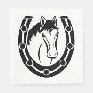 Serviette En Papier Western Horse Horseshoe Mariage Pays équestre