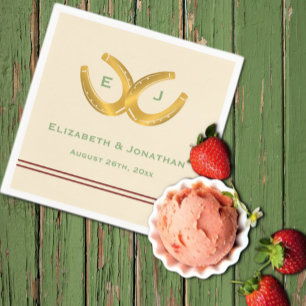 Serviette En Papier Western Horseshoe Mariage