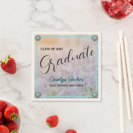 Serviette En Papier Western Lavender Fields Graduation Party Napkin