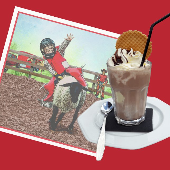 Serviette En Papier Western Rodeo Cowboy Cowgirl Mutton Buston (Créateur téléchargé)