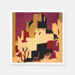 Serviette En Papier Western Southwest Pueblo WPA National