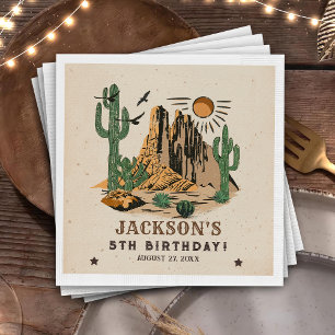 Serviette En Papier Western Wild West Cowboy Anniversaire Napkin