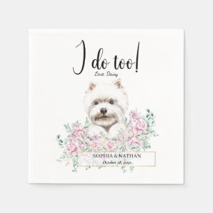 Serviette En Papier Westie chien Mariage Cocktail Napkins