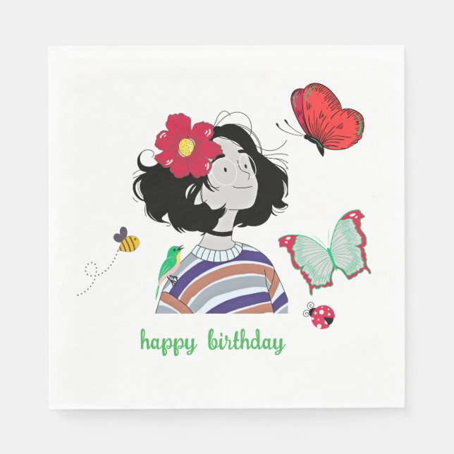 Serviette En Papier Where Spring Meets Me (Devant)