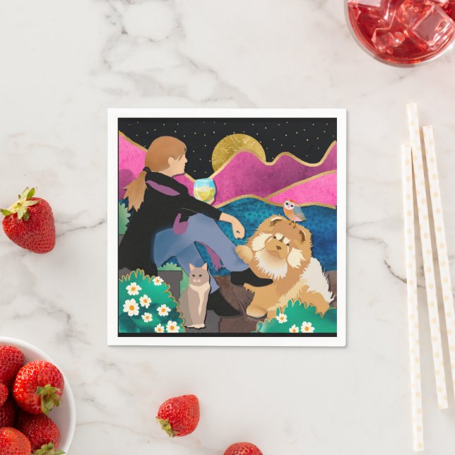 Serviette En Papier WHERE With ME chow papier serviettes (En situation)