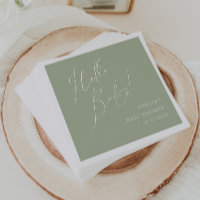 Whimsage Vert Hello Baby shower serviettes