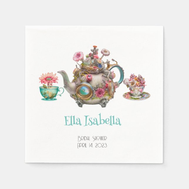 Serviette En Papier Whimsical Afternoon Tea Party (Devant)