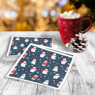 Serviette En Papier Whimsical Christmas Polar Bears ID850