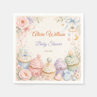Serviette En Papier Whimsical Pastel Baby Shower