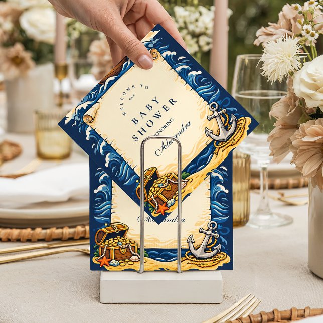 Serviette En Papier Whimsical Pirate Ship Adventure Baby Shower (Créateur téléchargé)