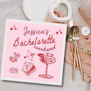 Serviette En Papier Whimsical Poker Cocktail Bachelorette Party