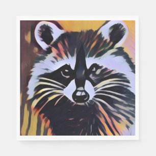 Serviette En Papier Whimsical Raccoon - Un design inspiré par la natur