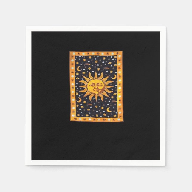 Serviette En Papier Whimsigoth 90s Soleil et Lune (Devant)