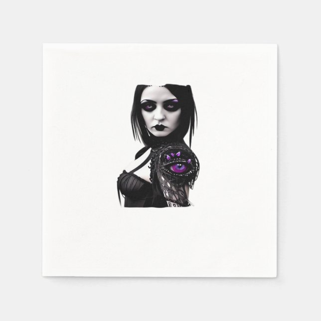 Serviette En Papier Whimsigoth Classic Design Pour Halloween (Devant)