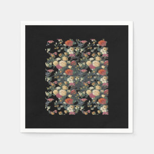 Serviette En Papier Whimsigoth Old Victorian Floral Oil Peinture Class