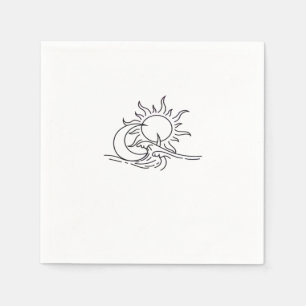 Serviette En Papier Whimsigoth Sun Sea Witchy