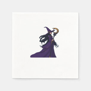 Serviette En Papier Whimsigothique Lune sorcière