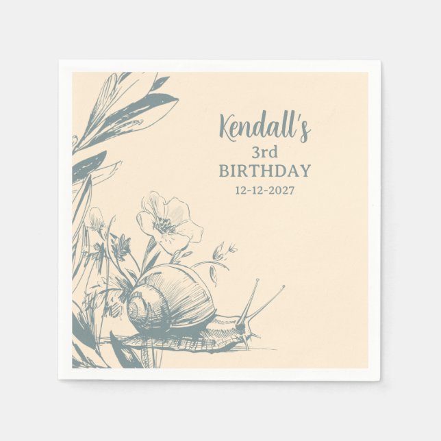 Serviette En Papier Whimsland Garden Thé Anniversaire (Devant)